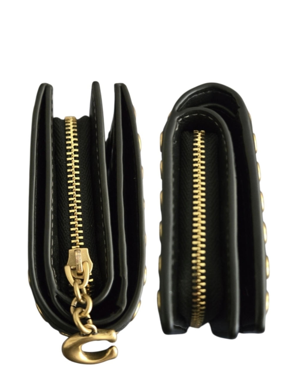 Coach Snap Black Leather Wallet With Grommets-EUC - Picture 7 of 12